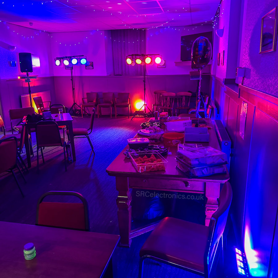 As part of my last gig ever, I provided LED disco lights to a mate&rsquo;s daughter&rsquo;s birthday party. We had RGB PARcans and X-bricks with DMX control as well as disco lights on S2l.