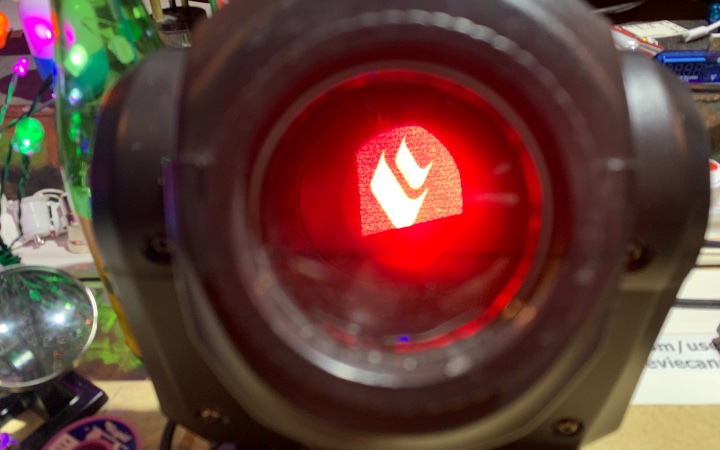 Cheap GOBOS for Cheap imported DMX Moving Head LED Lights - a company logo printed onto silkscreen material