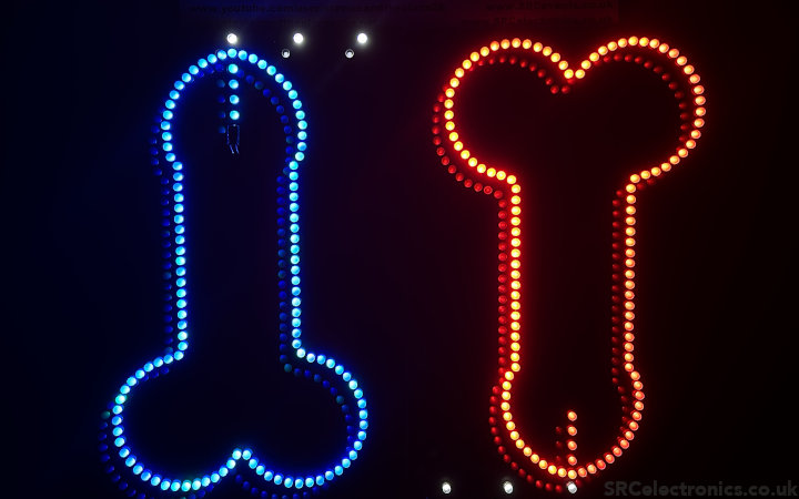 Sometimes a rocket is just a rocket. Not here. This is an A4 USB powered phallic-themed novelty light featuring 5mm slow-diffused RGB LEDs